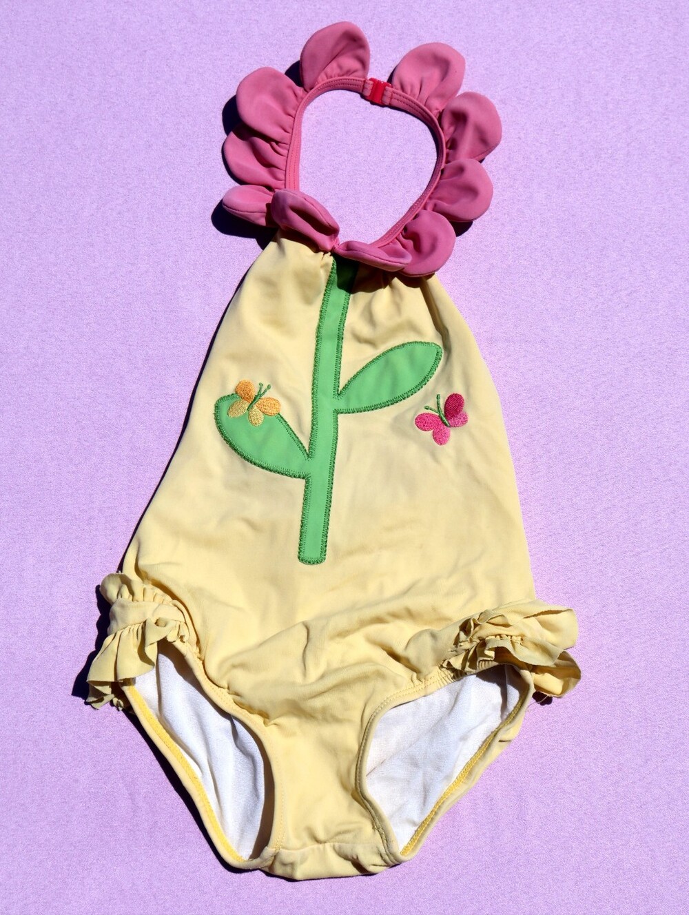2012 Gymboree Pocket Full of Posies Embroidered 12-18m One Piece Swimsuit
